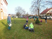 Výsadba u MŠ 2015 - sponzorováno firmou PAJR s.r.o.Vlkava